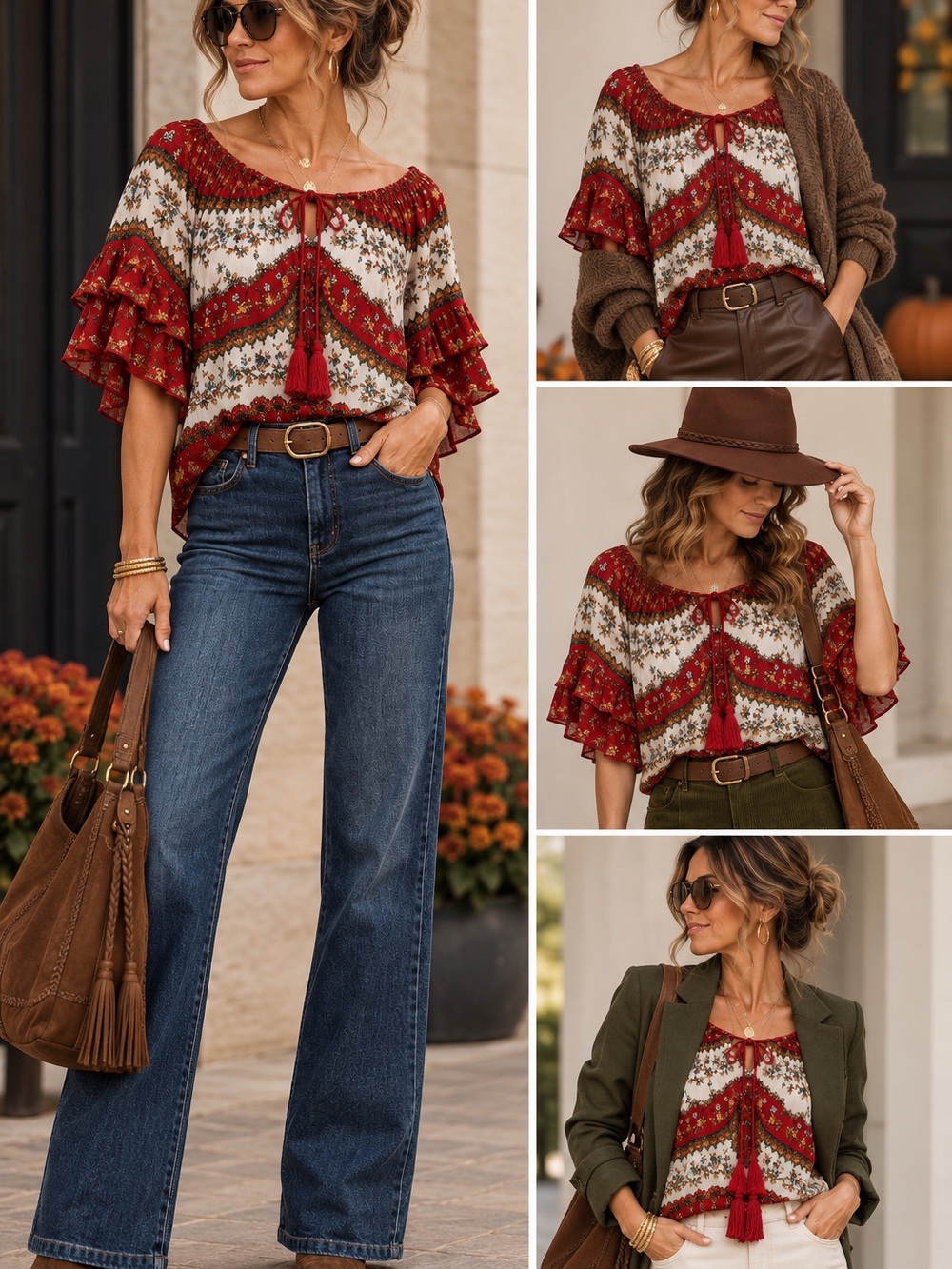 Bila Boho Floral m Blouse | SM | Bundle to Save